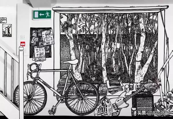 墙壁简单又好看的墙绘,手绘高级感墙面