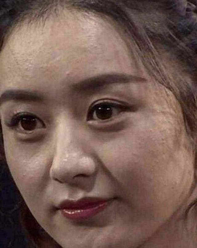 赵丽颖黑头,赵丽颖素颜照片真实对比