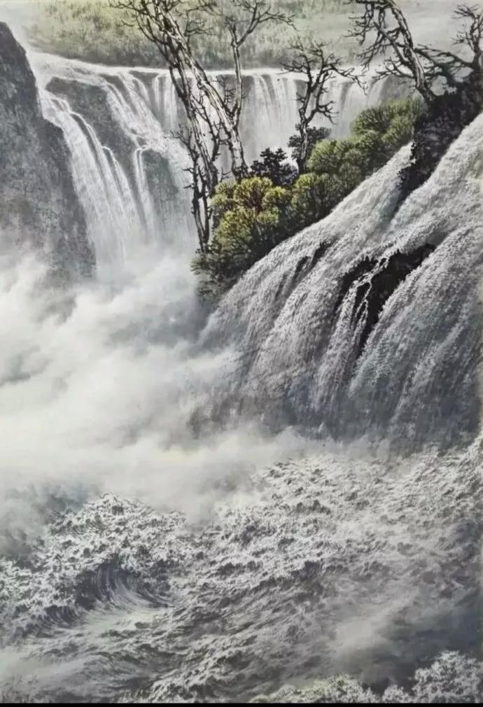 曾刚国画山水技法4,曾刚雪景国画山水画图片