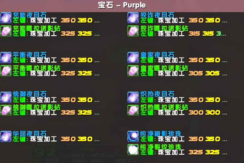 tbc珠宝加工1-300攻略,tbc珠宝加工哪些宝石只能自用