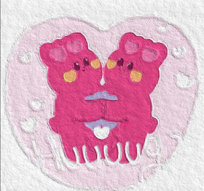 卡通小熊头像简笔画,卡通小熊丙烯画