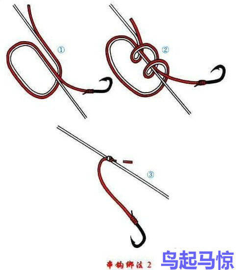 钓鱼串钩的绑法图解教程,串钩绑法及串钩钓鱼技巧大全