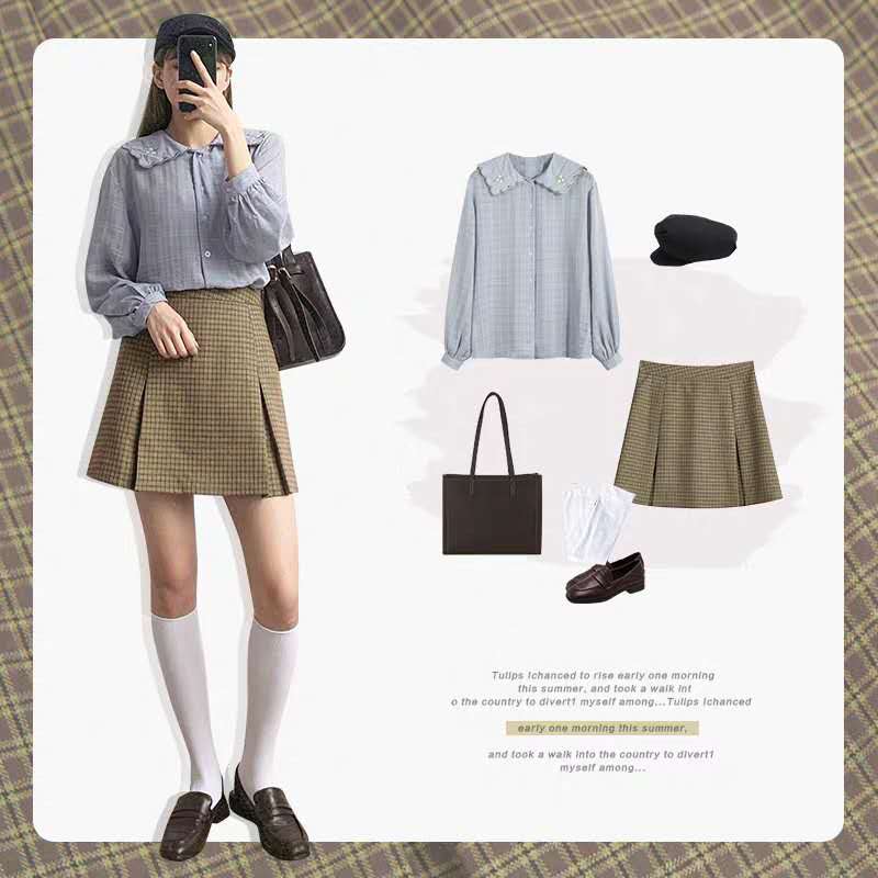 灰色格子西装怎样搭配不显老气,西装格子连衣裙怎么穿不显老气