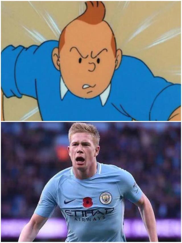 足球球星神似动画人物,足球动漫人物对比