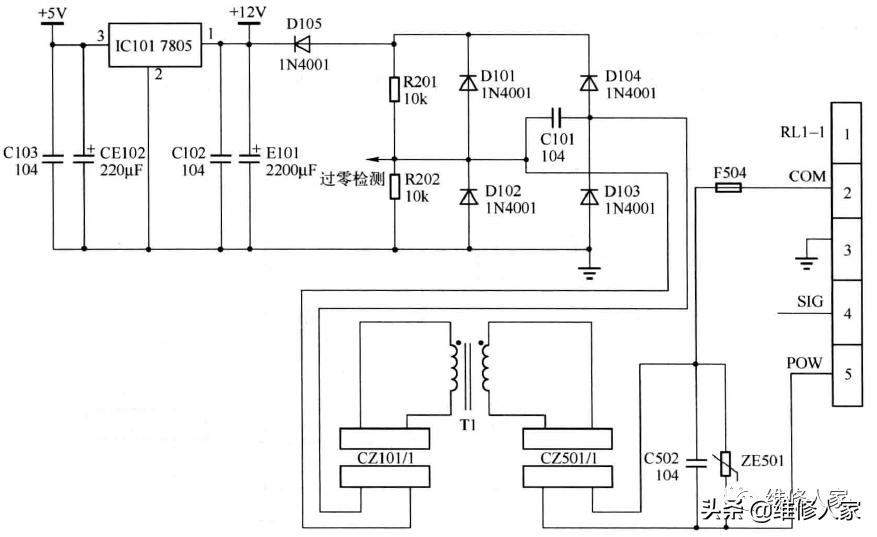 长虹变频空调内机板电源电路图,长虹50gw变频空调外机板电路图