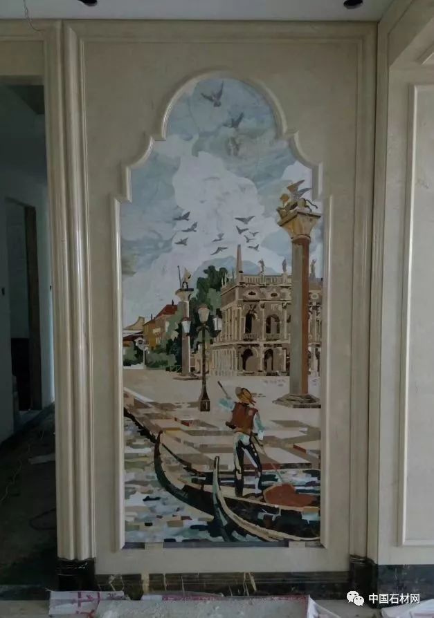 石材水刀加工方法,地面玄关石材水刀拼花效果图