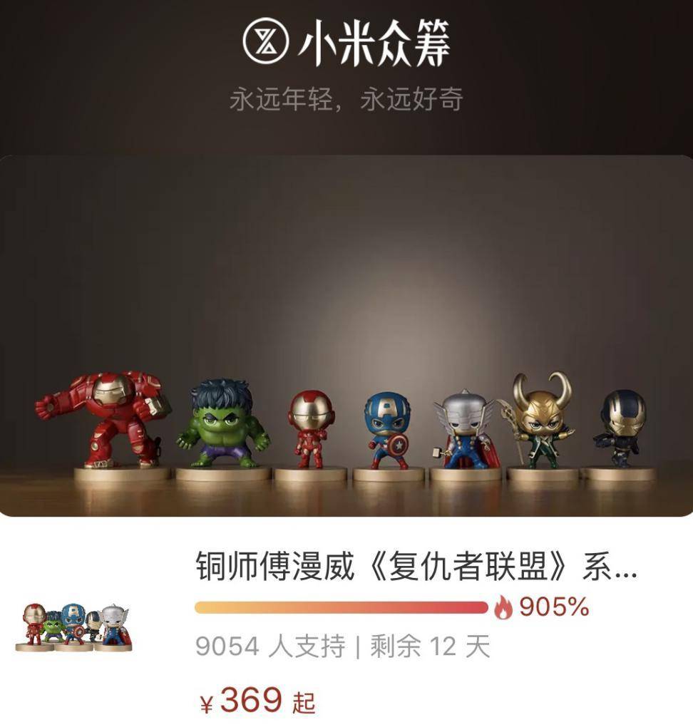 漫威手办被加价在闲鱼上卖,小米众筹漫威手办
