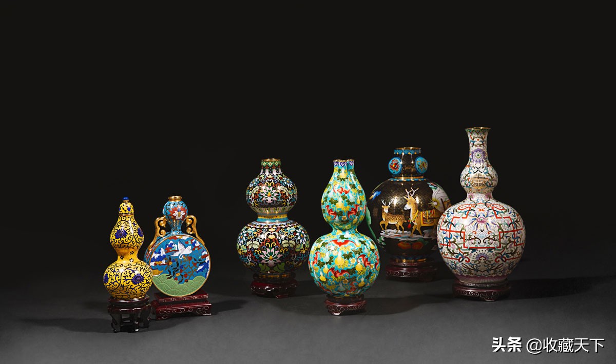 六福金葫芦珐琅,六福珠宝珐琅彩葫芦