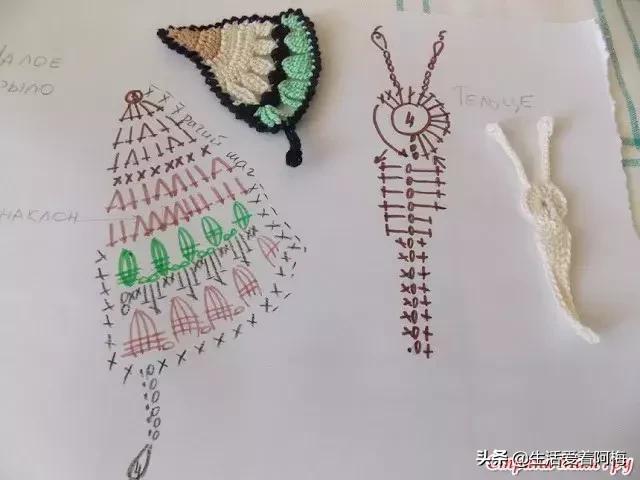 钩针编织时尚首饰项链视频教程,柠檬耳环钩针图解