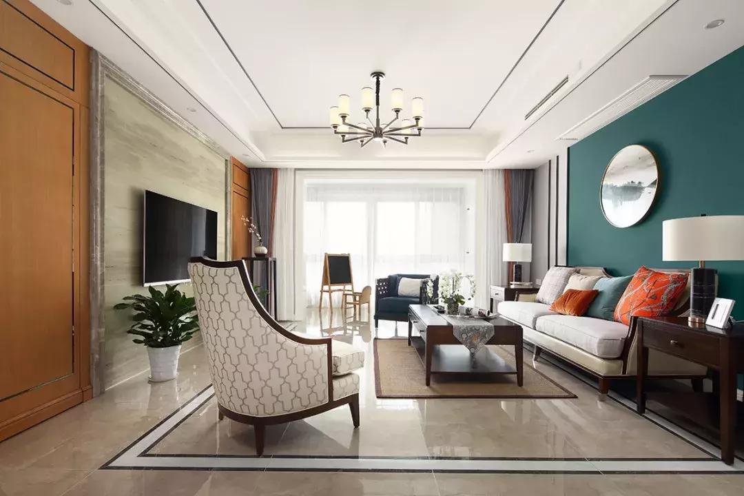 中式简美混搭效果图,现代中式时尚风格装修全屋效果图