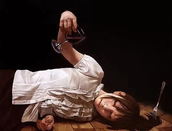 油画日系动漫,油画里的唯美少女