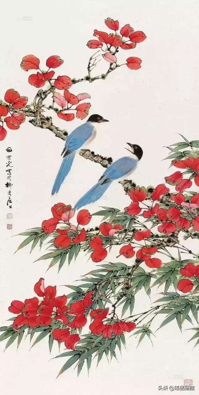 工笔大师田世光,工笔画大师田世光画孔雀好美
