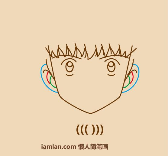 一分钟教你画小男孩,足球小子射门绘画