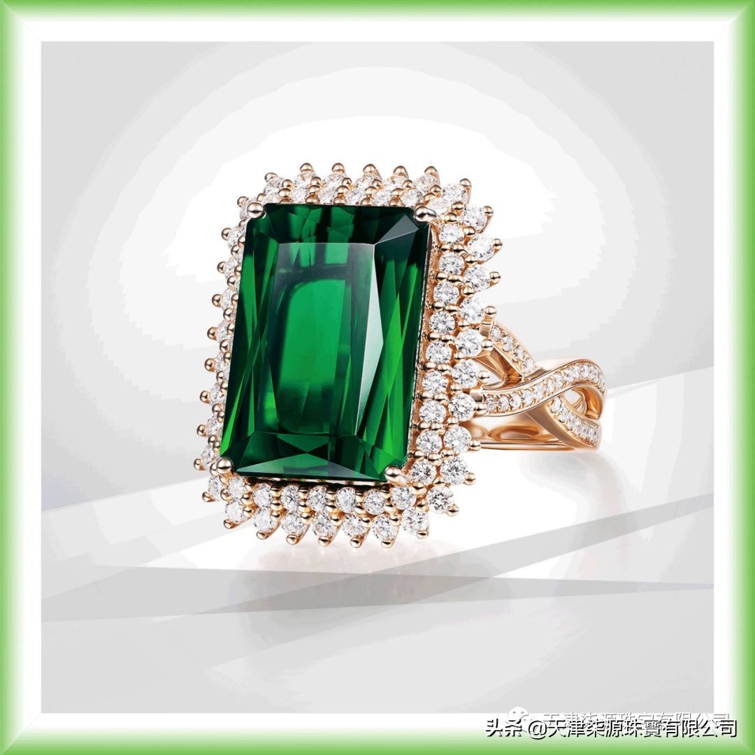 十月生辰石碧玺戒指,十月生辰石碧玺吊坠