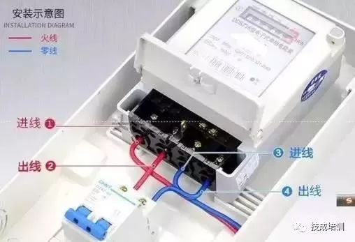 出租房电表接线图,两个电表的接线图