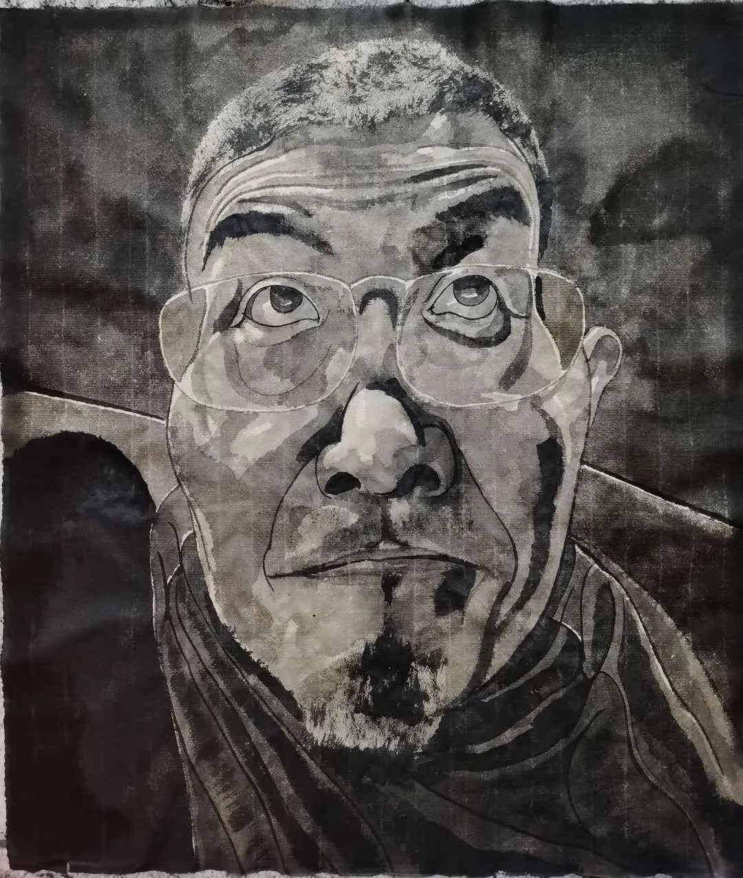 方增先水墨人物画作品欣赏图文,方力钧画自然风景