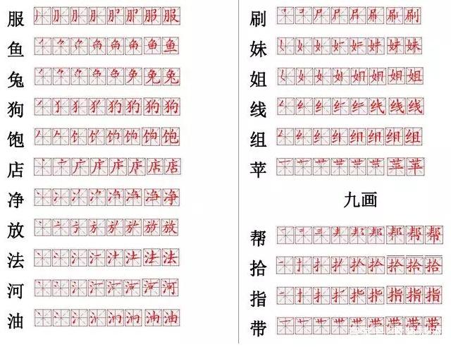 语文老师整理：560个小学常用汉字笔画笔顺表！小学阶段多练习