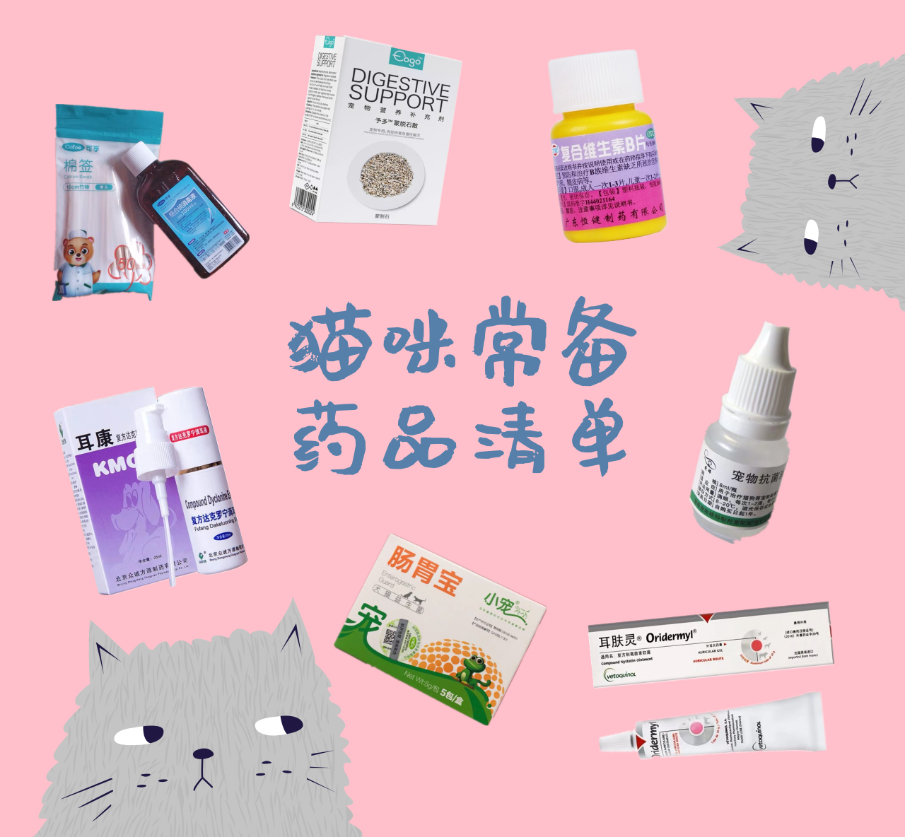 养猫必备三种药,养猫必备的5种药