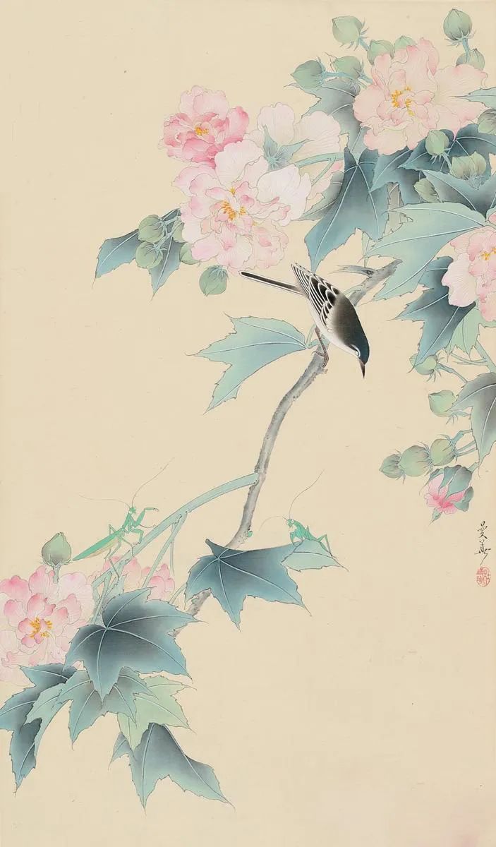 杜曼华美人蕉工笔画,淡雅空灵杜曼华工笔花鸟作品40幅