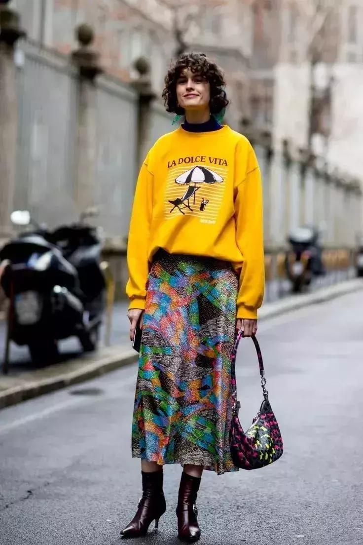 高领衫穿搭,高领打底衫和卫衣搭配