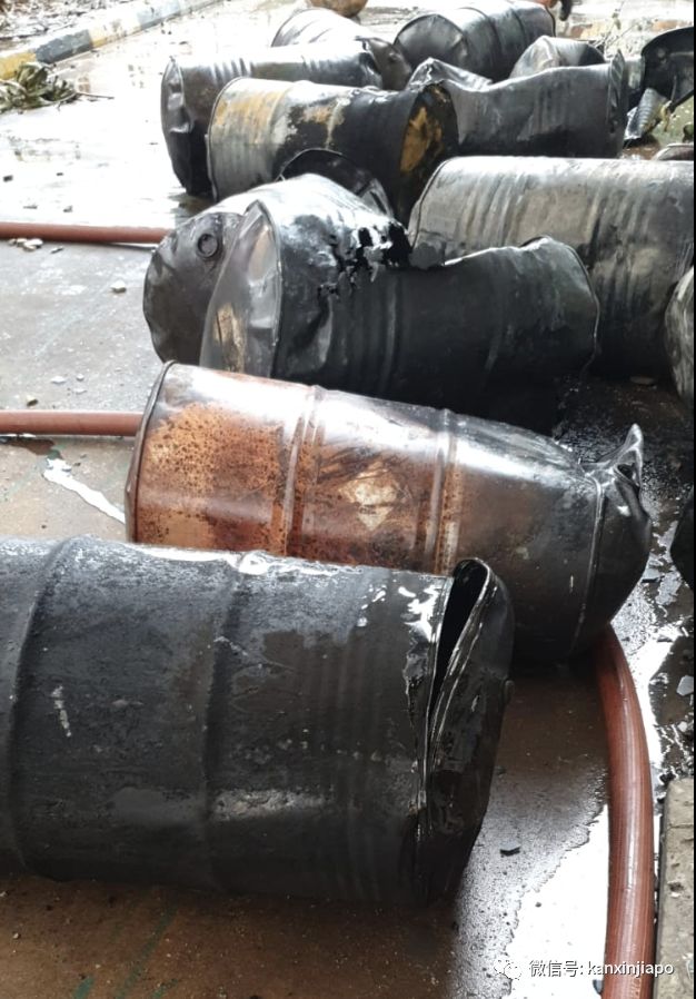 新加坡一化工厂大火狂烧6小时，出动130名消防员