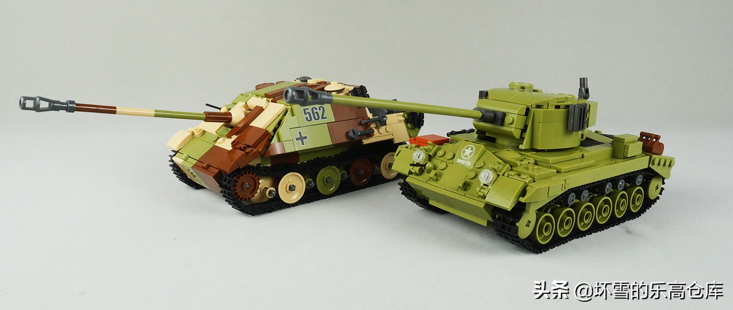 射豹勇士：小鲁班积木M26潘兴二合一套件评测