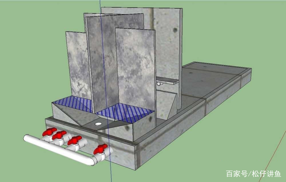 一组小号鱼池的设计图，简单实用，可以参考！