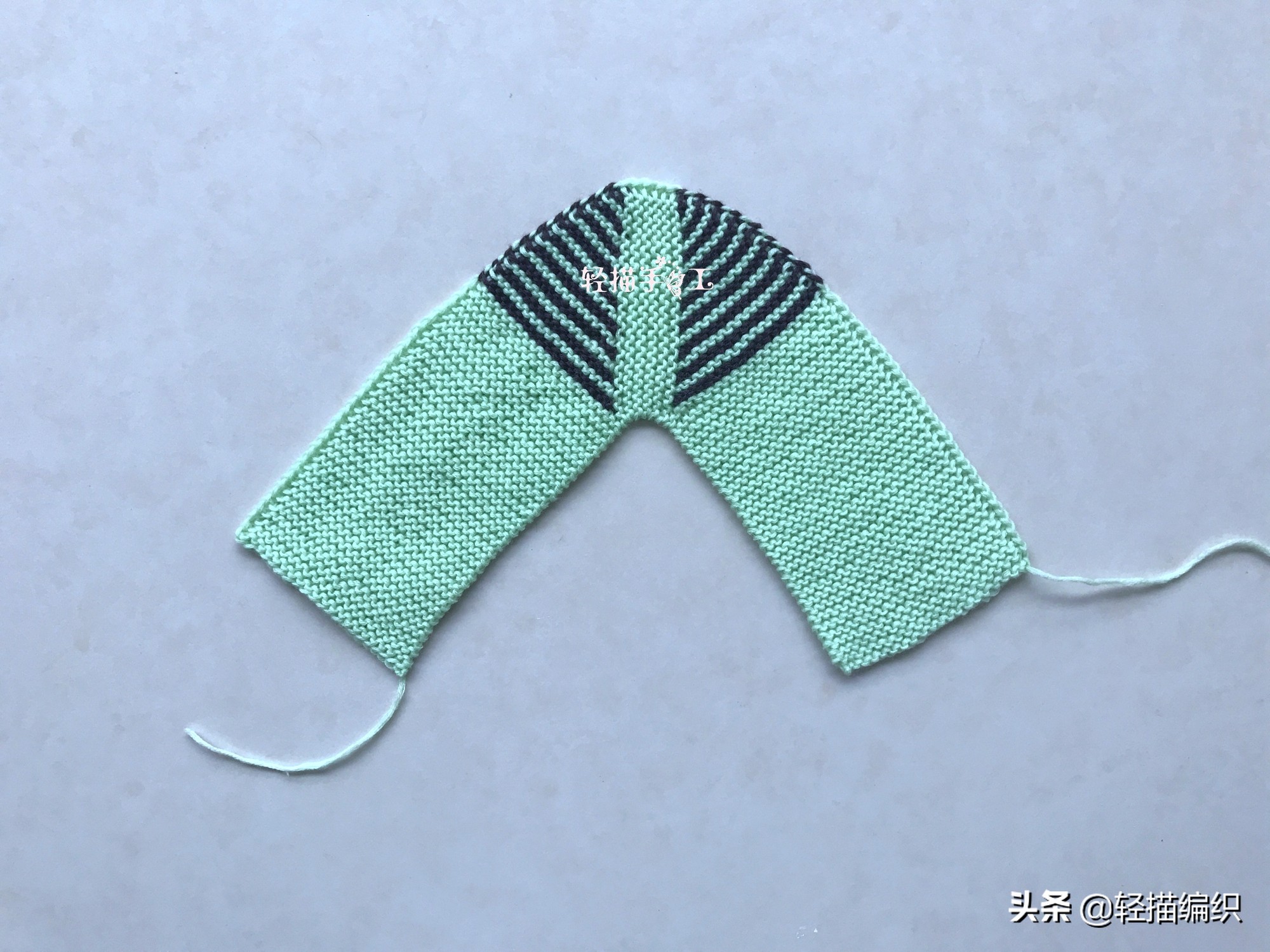 单条纹复古花样地板袜编织,新手一学就会织的地板袜
