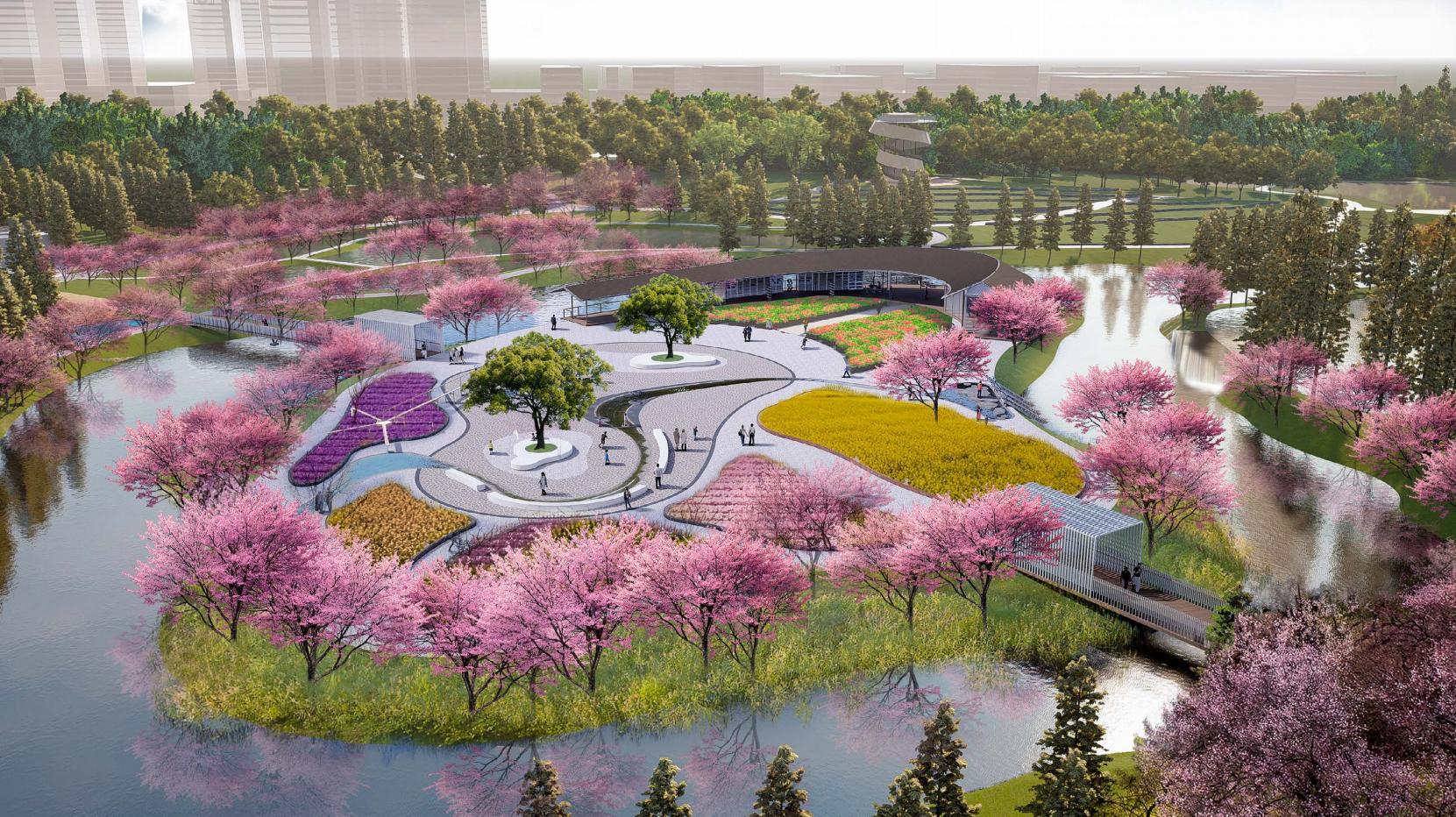 双福山水湖城,江津双福中央公园效果图