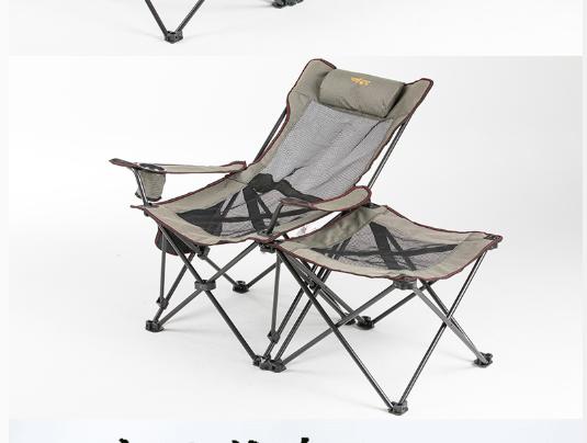 户外可坐可躺一键折叠躺椅,折叠躺椅户外便携承重500斤