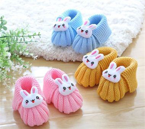 温暖又好看的宝宝毛线鞋编织,爱心棒针棉拖鞋的编织教程