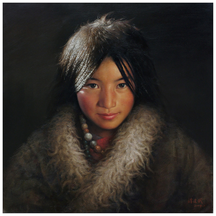 纯真无邪儿童画作展示及解读,谭建武油画人物作品欣赏