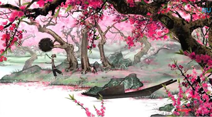 桃花源记国画图片图文,桃花源记水墨画欣赏