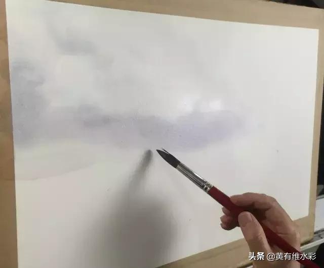 水彩画山风景入门,远山画法入门教程