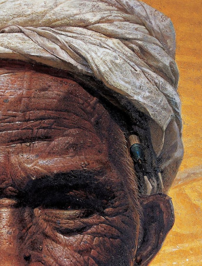 罗中立春蚕在哪展览,罗中立的油画春蚕图片