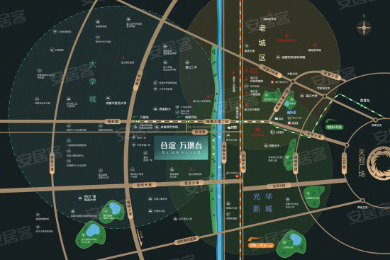 温江合谊万璟台价格,温江合谊万璟台在温江的地图