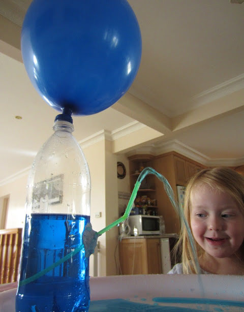 气球套瓶子科学小实验,用塑料瓶和气球变废为宝做成玩具