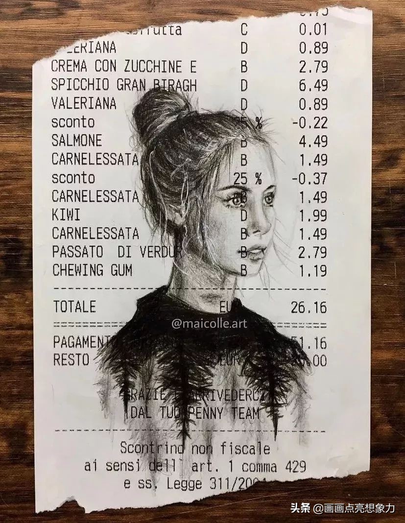购物小票居然秒变名画?果然是天才少年的神操作