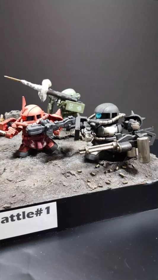 佳作:SD高达OL?混战场景模型