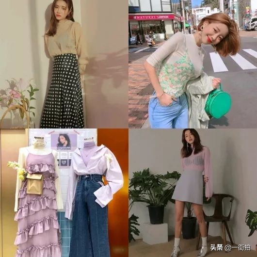 韩国懒汉风女针织衫,漂亮温柔的韩系小姐姐穿搭