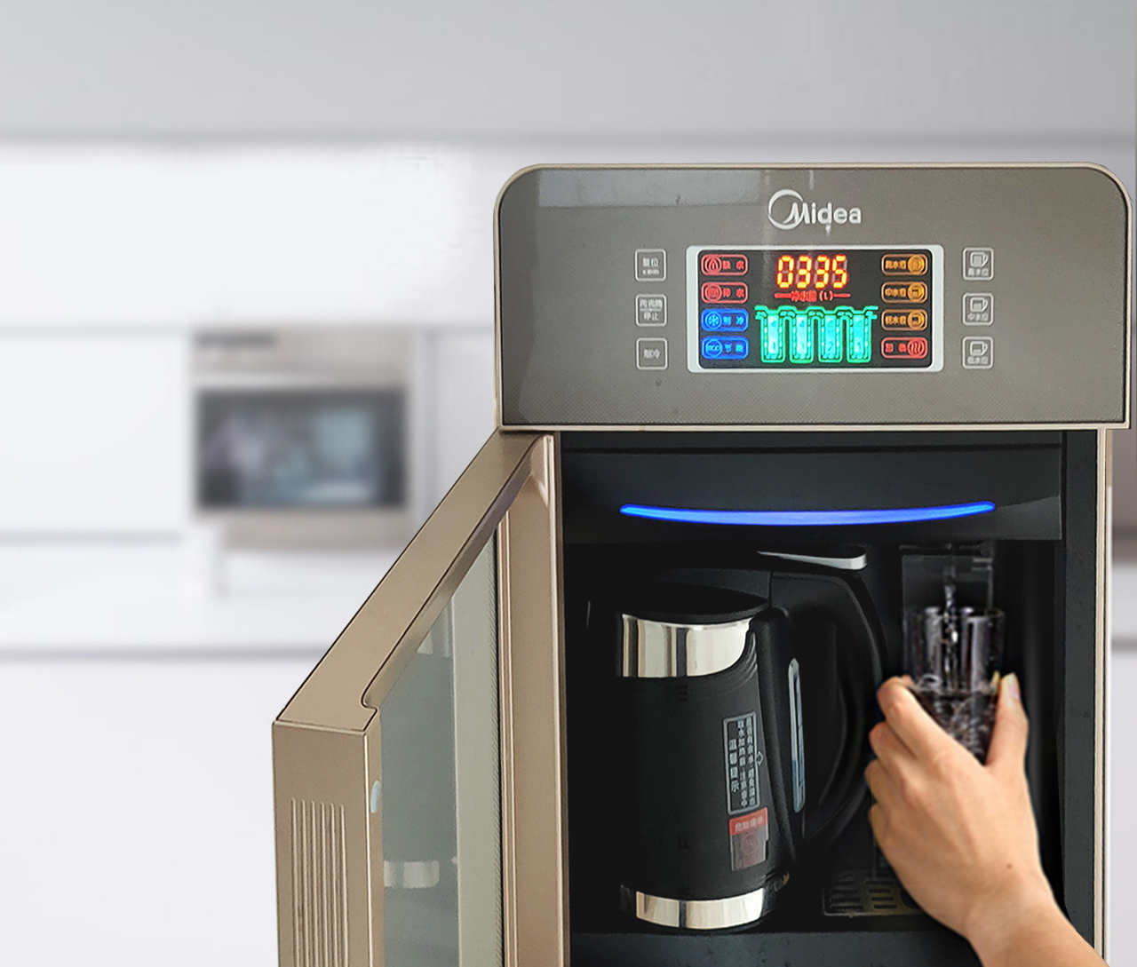 美的饮水机家用全自动智能净水器,美的节能环保饮水机