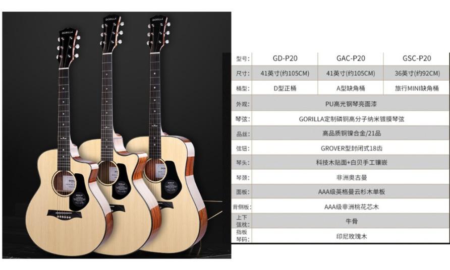 吉他品牌及尺寸,36寸吉他和40寸吉他尺寸区别