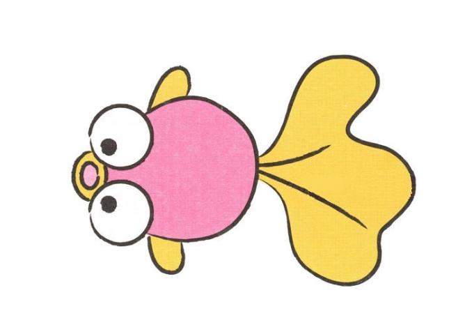 儿童画画教学简单3-5岁金鱼,新手画小金鱼入门基础教程