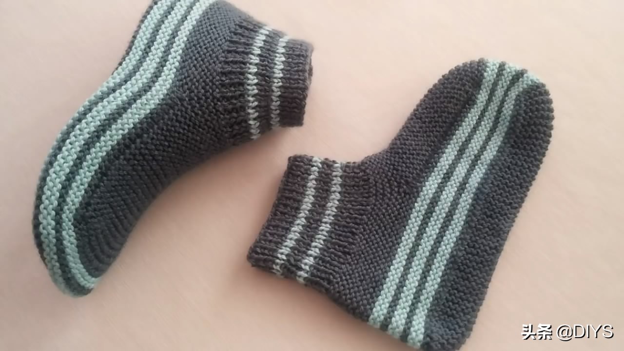 手编浅口袜子的编织方法之二,毛线袜套的编织方法全过程