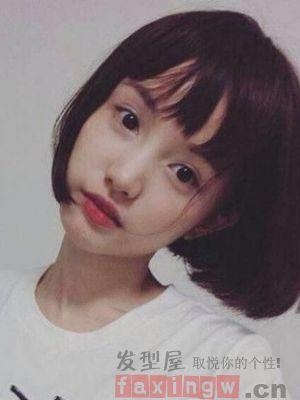 大圆脸适合什么发型短发,短脖子圆脸适合什么发型