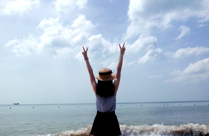 去热带的岛屿游泳,去热带旅行