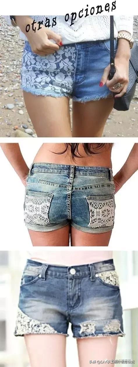 牛仔裤改造小点子,牛仔裤裤脚创意简单改造