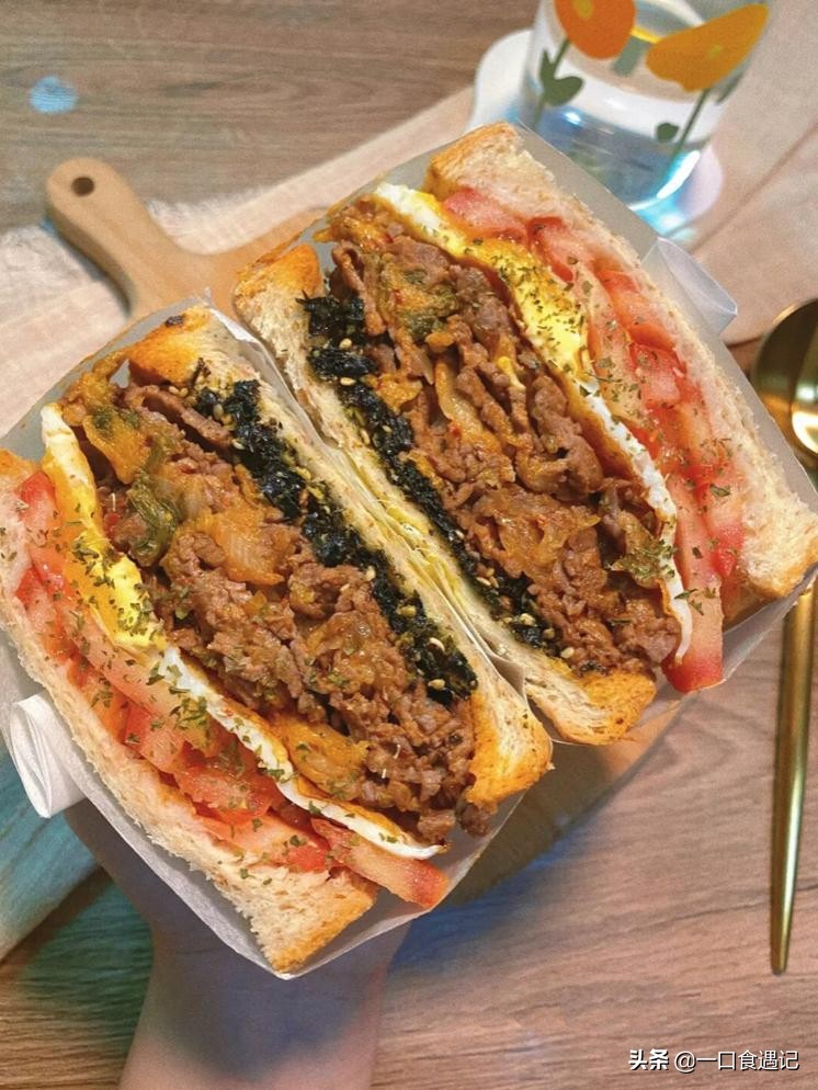 肉松海苔三明治减脂,泡菜海苔三明治