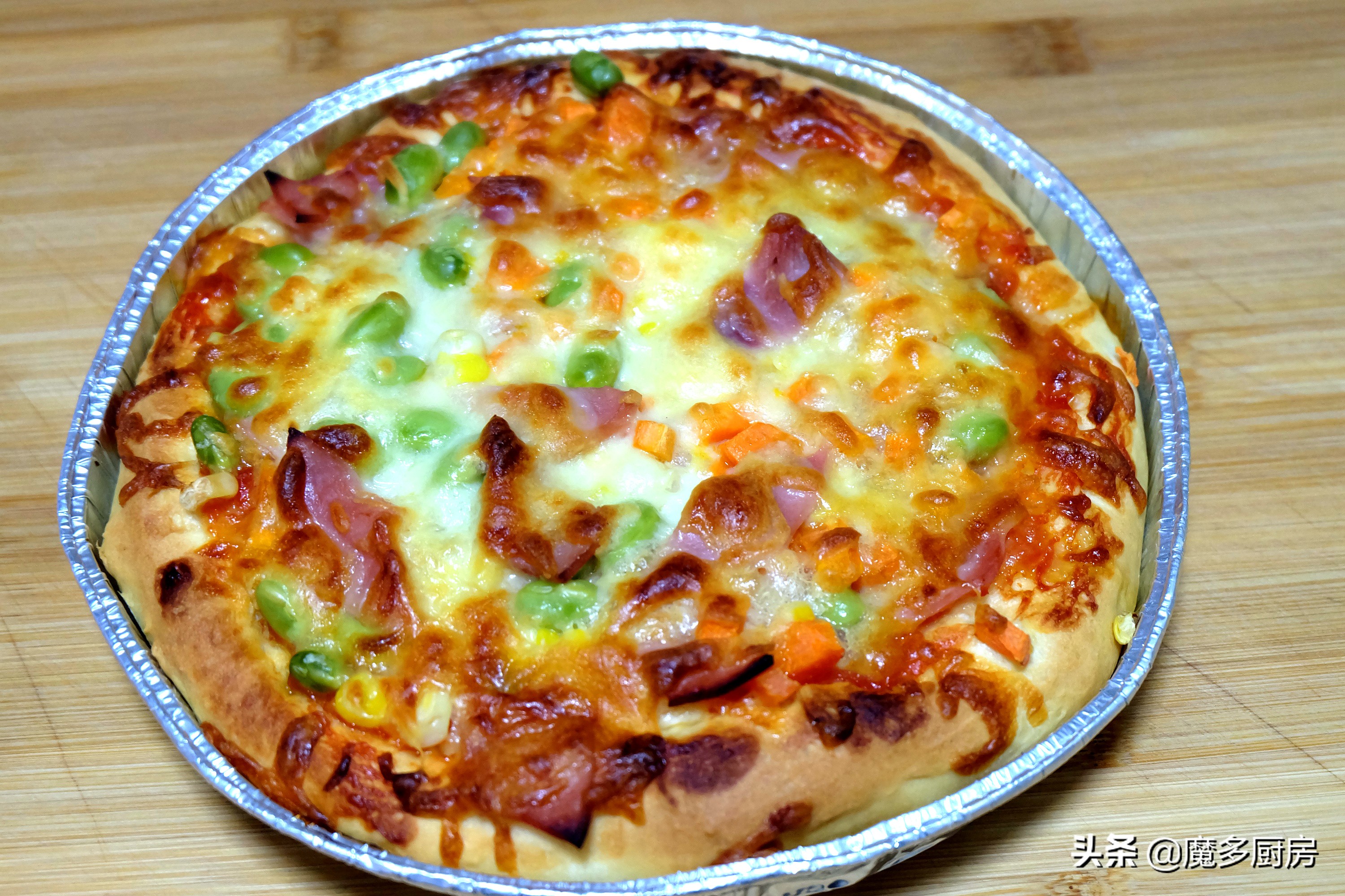 披萨最简单的做法连5岁小孩都会,适合小孩做的美食披萨不用芝士