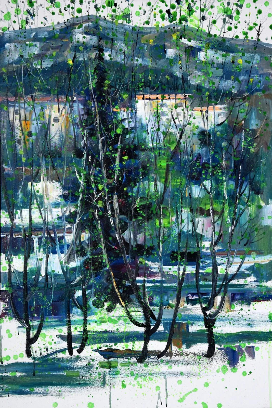 别人都在学校教学，他却身背油画箱带领学生到自然里写生